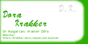 dora krakker business card