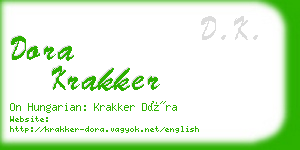 dora krakker business card